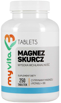 Myvita Magnez Skurcz Magnez+Potas+B6 250 tabletek (5906395684540)