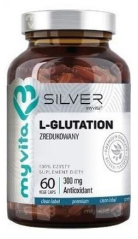 Харчова добавка Myvita Silver L-глутатіон зі зниженим вмістом 60 капсул (5903021593207)