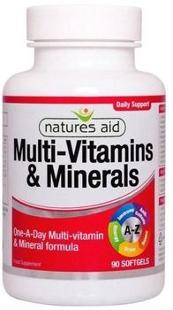 Харчова добавка Natures Aid Multivitamin + Min із залізом AZ 90 капсул (5023652060906)