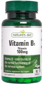 Добавка харчова Natures Aid Вітамін B1 100 мг 90 таблеток (5023652277090)