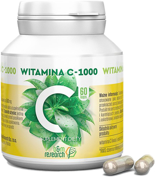 Харчова добавка B&M Research Vitamin C 60 капсул ДІЄТИЧНА ДОБАВКА (5900378603474)