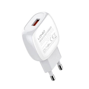 Адаптер сетевой LDNIO Type-C Cable A1306q |1USB, 3A, QC| белый