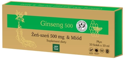 Харчова добавка Ginseng Poland Ginseng 500 Ginseng & Honey 10x10 (6917207181682)