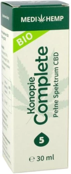 Харчова добавка Medihemp Bio Конопляна олія Complete Co2 5% 30 мл (9120069382976)