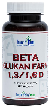 Харчова добавка Invent Farm Beta Glucan Farm 1,3/1,6 D 60 капсул (5907751403577)
