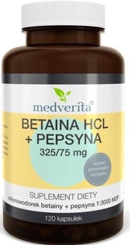 Medverita Betaina HCL Papsyna 325/75mg 120 (5900718340748)