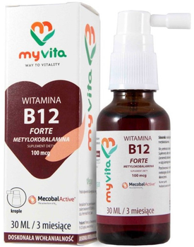 Харчова добавка Myvita краплі вітамін B12 30 мл (5903021590855)