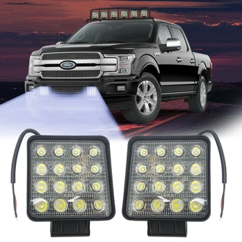 Потужні LED фари 16d / 48W. Світлодіодні лэд фари на бампер, під бампер. Діоди OSRAM / CREE