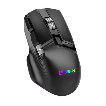 Миша бездротова ігрова з акумулятором та підсвічуванням Bluetooth/Wireless MiKESPN W13 E-Sports Black