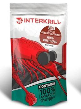 Прикормка Interkrill Флет Метод Стік Мікс Криль-Монстр Краб 800г арт BSP-009