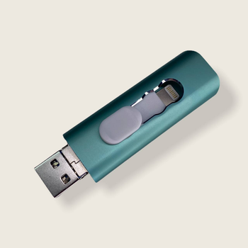 Флеш накопитель для Apple iPhone HighSpeed USB 3.0+micro Usb+lightning, бирюзовый