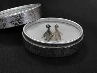 Серебряные серьги ХЮЗ "Алмазная капля", вставка - алмаз, 5.1 г + подарочная коробочка (Ср1554)