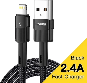 Кабель ESSAGER Star Lightning USB 1 м Black (EXCL-XC01)