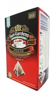Чорний чай у пірамідках Sun Gardens Pekoe 20 шт.