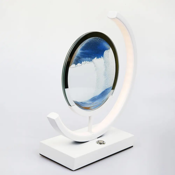 Песчаная LED арт лампа для дома Chill Light (полукруг), синяя