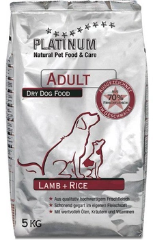 Półwilgotna karma dla psów Platinum Adult hipoalergiczna jagnięcina z ryżem 5 kg (4260208740030)