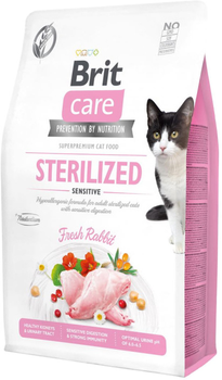 Сухий корм для стерилізованих кішок Brit Care Cat GF Sterilized Sensitive зі смаком кролика 2кг (8595602540761)