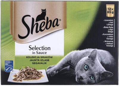 Mokra karma dla kotów SHEBA mix smaków w sosie - saszetki 12x85g (3065890095960)