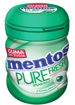 Жувальна гумка Mentos Pure Fresh Spearmint зі смаком м'яти 60 г (80780588)