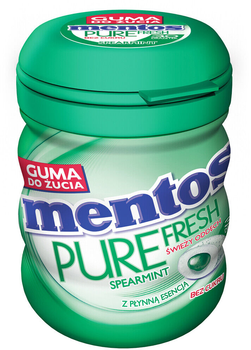 Guma do żucia Mentos Pure Fresh Spearmint o smaku mięty 60 g (80780588)