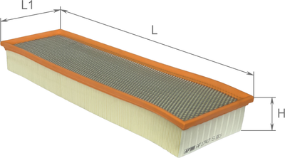 Фильтр воздушный Alpha filter Mercedes Benz 711D, 811D, Eng. 364A 4/86-, 814D Eng. 364LA (AF1747s)