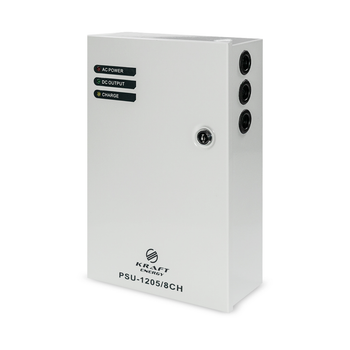 Блок бесперебойного питания Kraft PSU-1205/8CH, 12В 5А