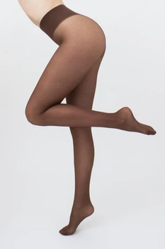 Класичні жіночі колготки із заниженою талією Giulia SENSI VITA BASSA 40 (3) Brown-cappuccino, тонкі капронові, низька посадка