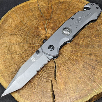 Нож складной туристический для рыбалки и охоты Browning нож с стропорезом и стеклобоем GT-546