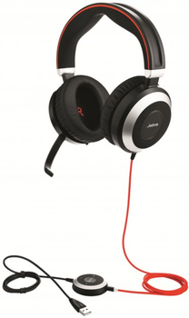 Słuchawki Jabra Evolve 80 Duo MS Czarne (7899-823-109)