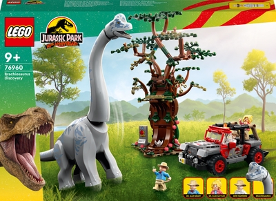 Zestaw klocków LEGO Jurassic World Odkrycie brachiozaura 512 elementów (76960)