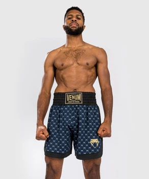 Боксерські шорти Venum Monogram Boxing Short Black Navy Blue (VENUM-04484-138-XS)