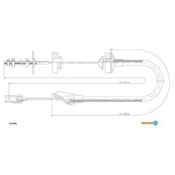 Трос зчеплення PEUGEOT 305 (вир-во Adriauto) Adriauto (350105)