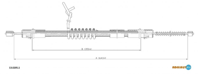Трос ручного гальма Adriauto (1302051)