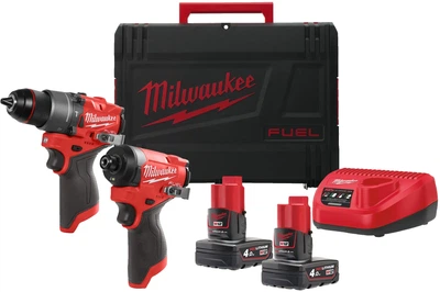 Набор инструментов аккумуляторных Milwaukee M12 FPP2A2-402X FPD2, FID2 + ЗП 2 х 4 А-ч HD кейс (4933480587)