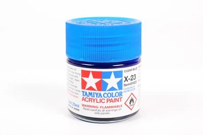 Акриловый лак X23 голубой (Clear Blue Gloss) 23мл Tamiya 81023