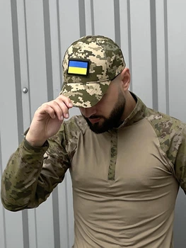 Кепка тактическая Intruder с велкро-панелью и патчем UA унисекс повседневная пиксель one size