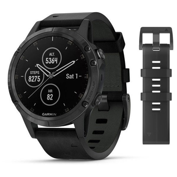 Смарт-часы Garmin Fenix 5 Plus Sapphire Black with Leather Black