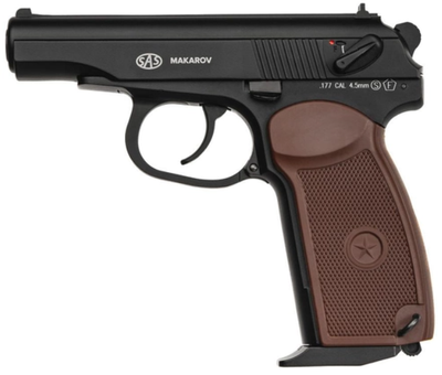 Пистолет пневматический SAS Makarov (Макарова) Blowback 4,5 мм BB (металл; подвижная затворная рама)