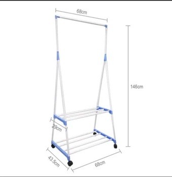 Напольная вешалка для одежды Clothes Rack Multi-Function Синий Металл + пластик (1170CRMFVSHLKC1) CLS55