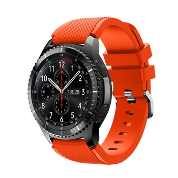 Силіконовий браслет L 22мм Samsung Galaxy Watch 46mm Silver - помаранчевий (ORANGE46)
