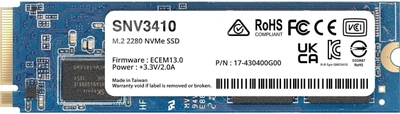 Dysk SSD Synology SNV3410 800 GB NVMe M.2 2280 PCIe 3.0 x4 3D NAND (TLC) (SNV3410-800G)