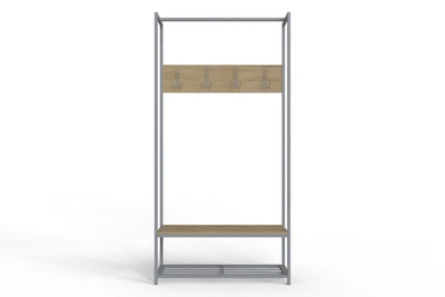 Вешалка напольная модульная Ferrum-decor Трелис 13 180x90x38 серый ДСП Дуб Сонома 16мм (XK00304)