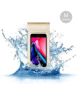 Водонепроницаемый чехол для iPhone / Android Gold Размер M
