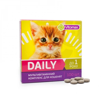 Мультивитаминный комплекс Daily Vitomax для котят до 1 года (100 табл.)