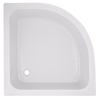 Піддон для душової кабіни LIDZ KAPIELKA 80x80x26см напівкруглий акриловий із сифоном білий LKAST808026