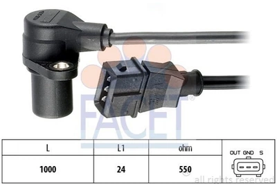 Датчик коленвала FACET 90228 Opel Frontera; Chevrolet Lacetti, Epica, Evanda, Captiva, Tacuma; Daewoo Leganza, Nubira 96418382, 10456515, 4808137