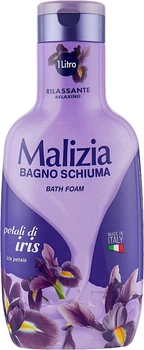 Гель-пена для душа и ванны "Лепестки ириса" - Malizia Bagno Schiuma Petali Di Iris 1000ml (1028049-49722)