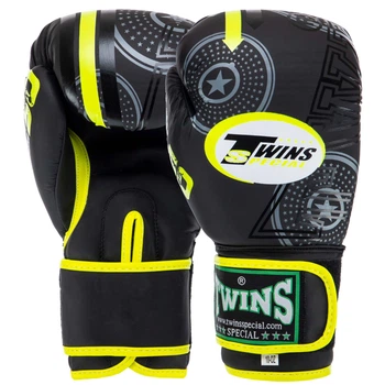Перчатки боксерські PVC TWN MATE (розмір 12oz, лимонний) (TW50_Лимонний_12_унції)