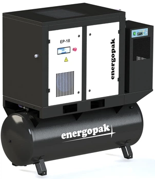 Винтовой компрессор Energopak EP 18/RD-T500 с осушителем и ресивером 500л (2,0 м3/мин, 12,5 бар, 18 кВт)