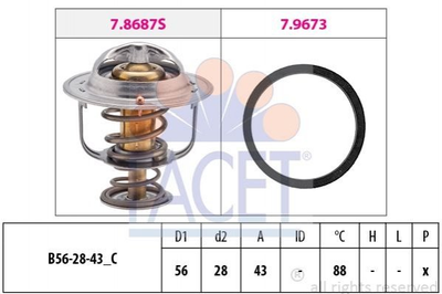 Термостат Toyota Avensis 2.0 (azt250_) (03-08) (7.8688) FACET Facet (78688)